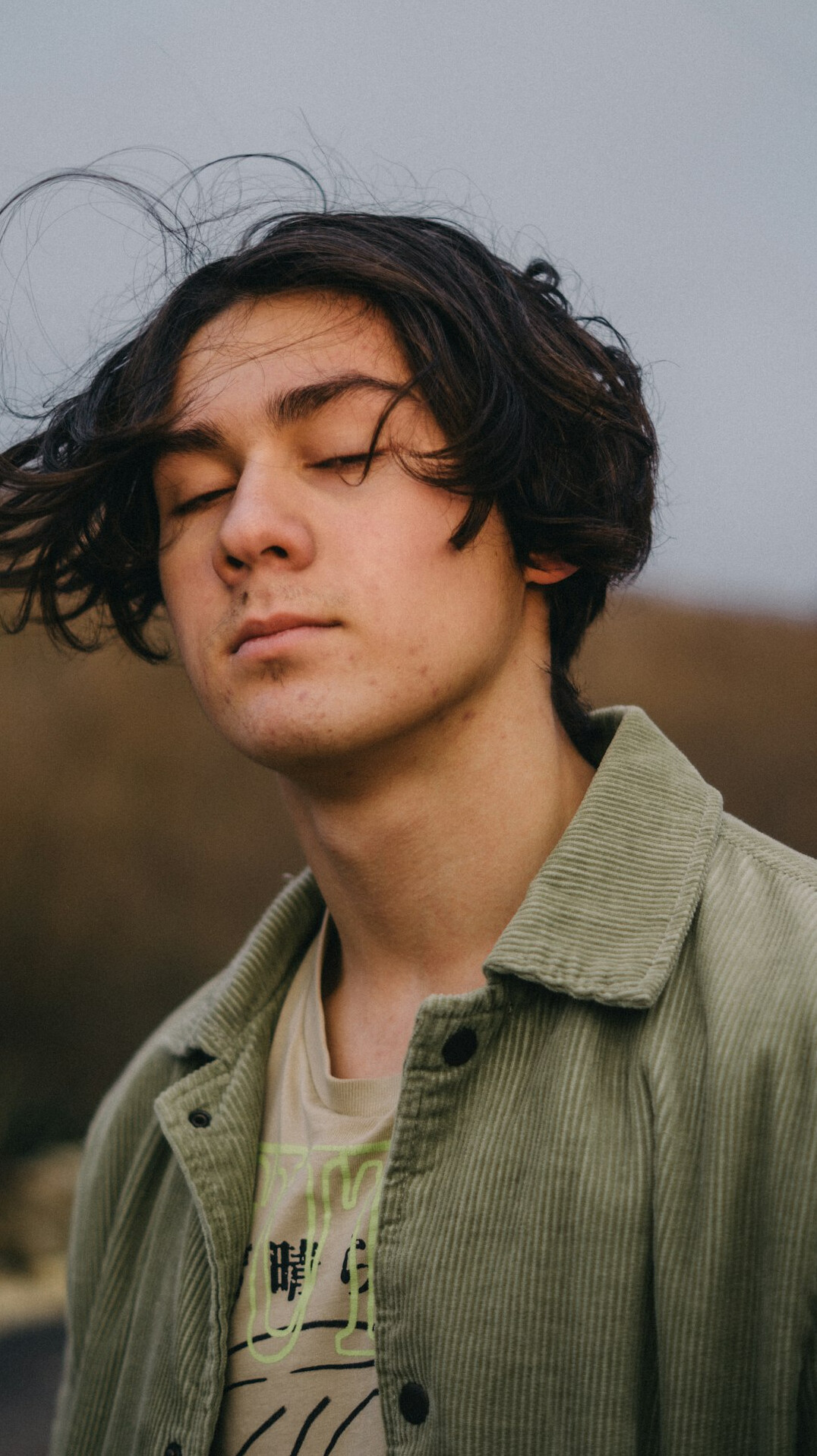 Young man in a shirt portrait